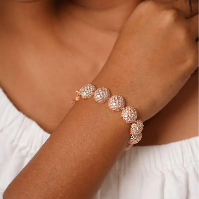 Diamond Gokhru Style Western Tennis Bracelet