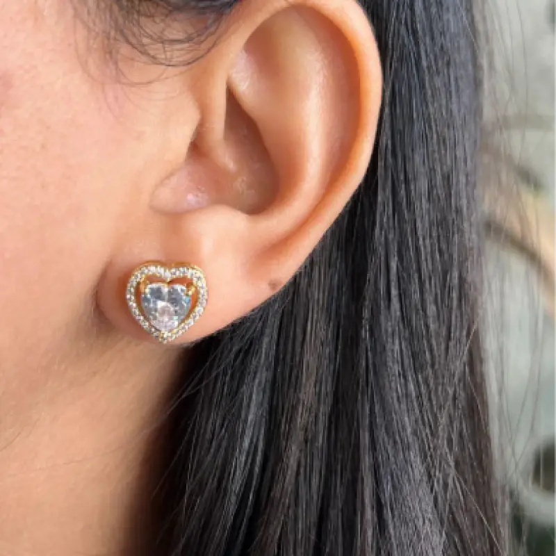 Imitation White Stone Studs